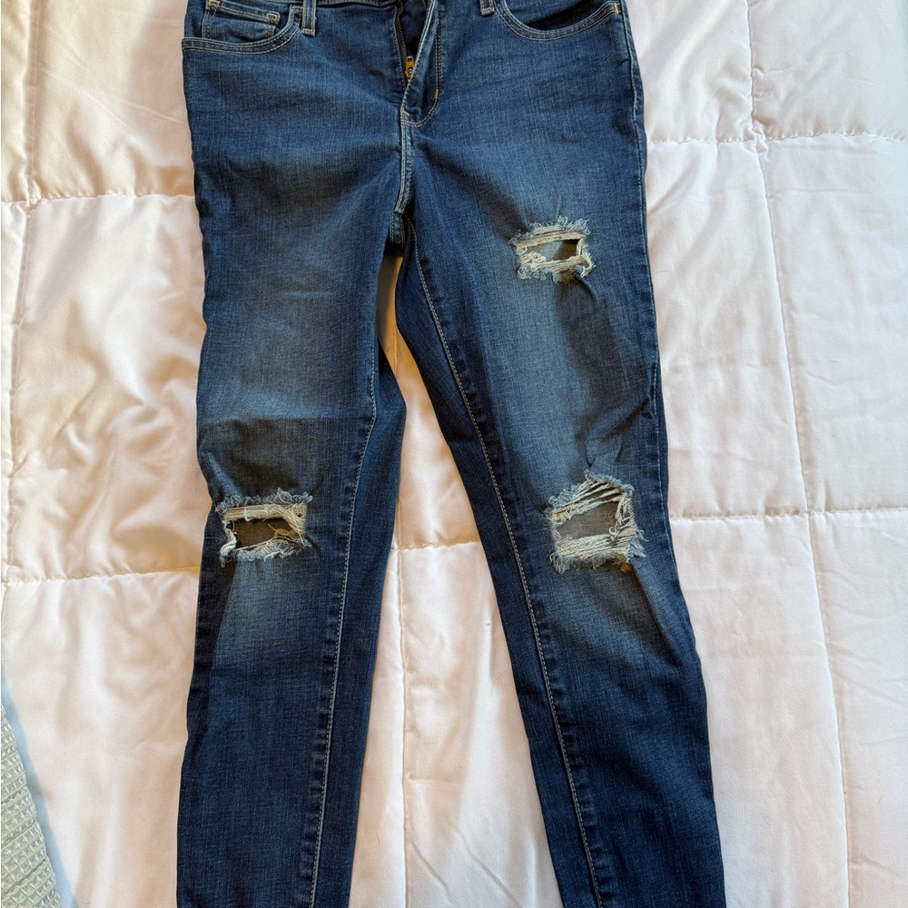 Distressed Blue Jeans for Women